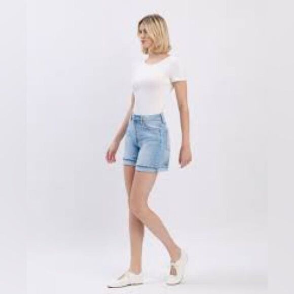 Vervet Stylish Light Blue Denim Women's Shorts Large - Picture 1 of 9